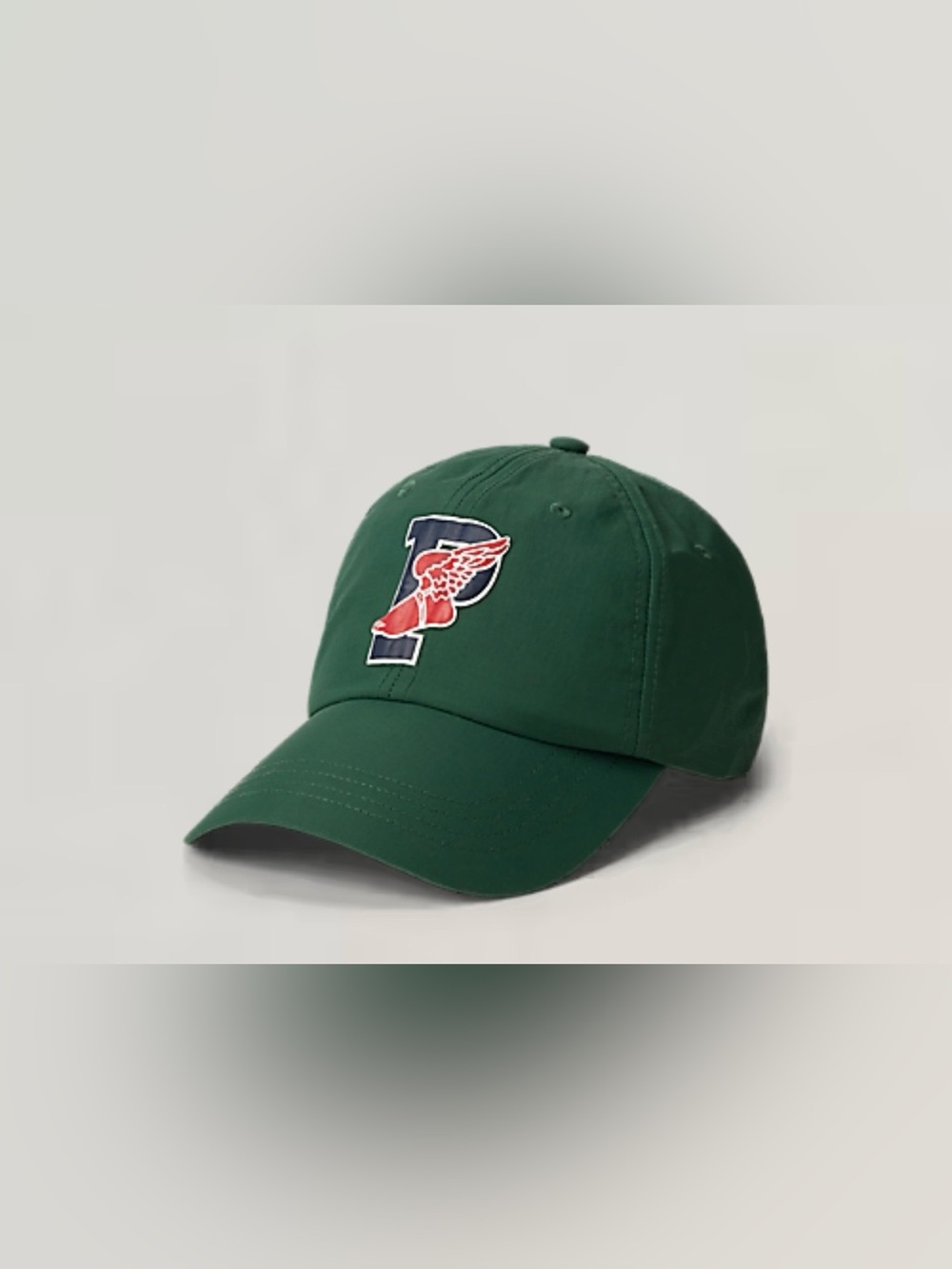 Polo Ralph Lauren P-Wing Logo Ripstop Ball Cap College Green Adjustable Hat
